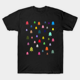 Christmas Pine Fir Tree Multi-Colour T-Shirt